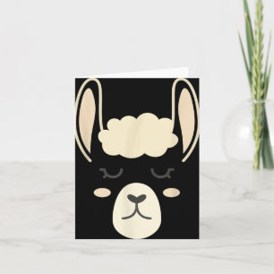Llama Face Funny Halloween Kostüm Alpacas Karte