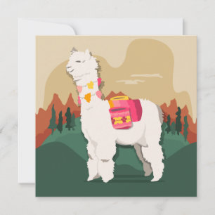 Llama Feiertagskarte