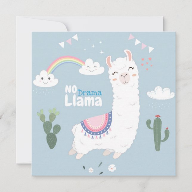 Llama Feiertagskarte (Vorderseite)