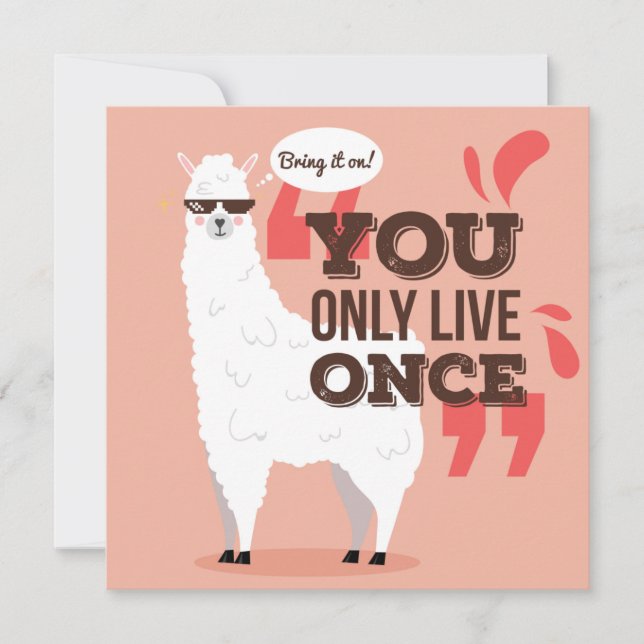 Llama Feiertagskarte (Vorderseite)