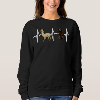 Llama Field Spanish Heartbeat Dog Sweatshirt