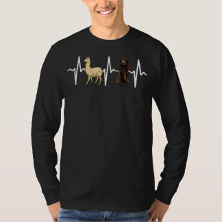Llama Field Spanish Heartbeat Dog T-Shirt
