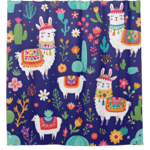 Llama Fiesta Duschvorhang