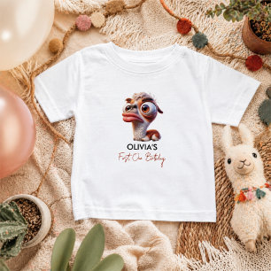 Llama Fiesta Funny Caricature 1. Geburtstag Baby T-shirt