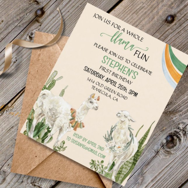 Llama Fun Birthday Party Fiesta Cactus Budget (Von Creator hochgeladen)