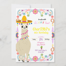 Llama fun fiesta Einladung zum Geburtstag