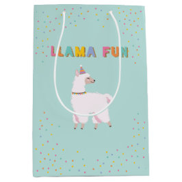 Llama Fun Geburtstagsgeschenk-Tasche Mittlere Geschenktüte