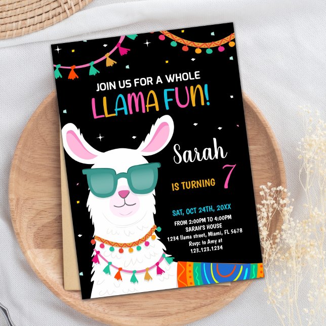Llama Fun Llama Einladungen zum Geburtstag (Llama Fun Llama Birthday Invitations)