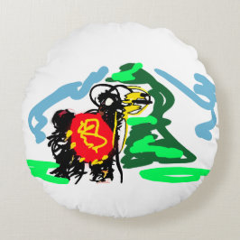 Llama  fun   rundes kissen