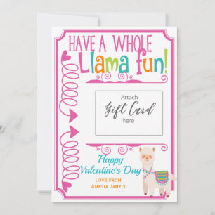 Llama Fun Valentine's Day Money Geschenkkartenhalt