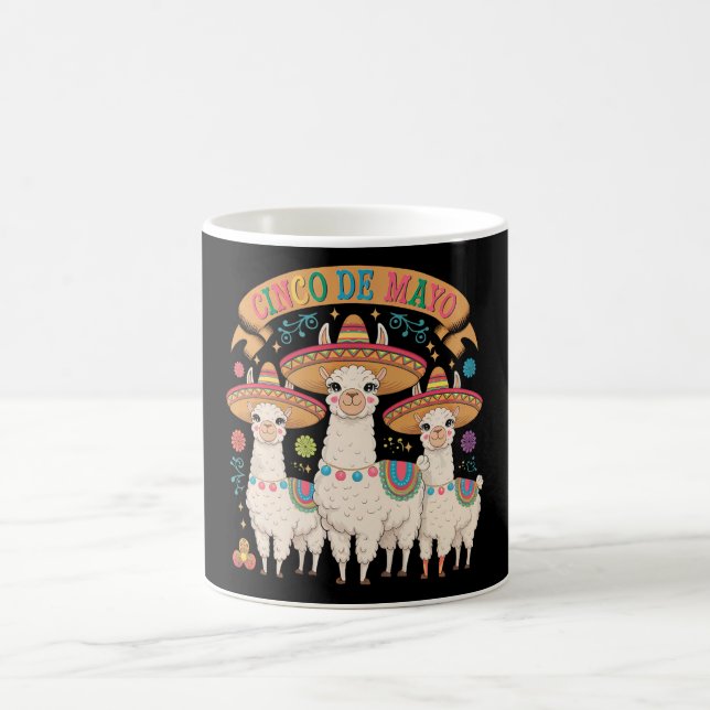 Llama Funny Cinco De Mayo Fiesta Party Kaffeetasse (Mittel)