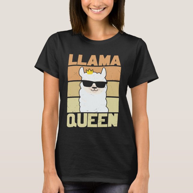 Llama  Funny Cute Retro Style Alpaca Graphic Plus  T-Shirt (Vorderseite)