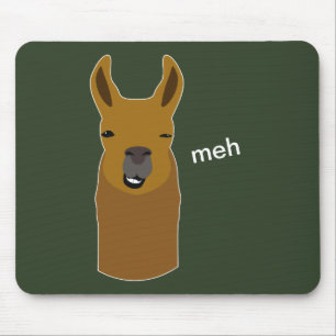 Llama Funny Face Mousepad