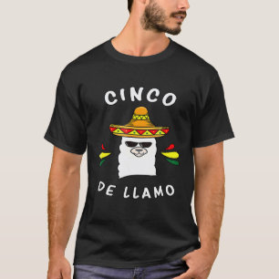 Llama für Kinder Cinco De Mayo T-Shirt