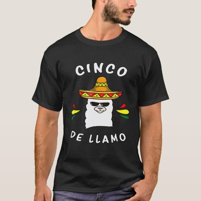 Llama für Kinder Cinco De Mayo T-Shirt (Vorderseite)