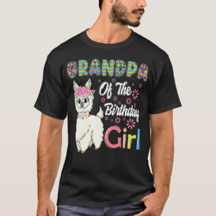 Llama Geburtstagsgroßvater der GeburtstagsGirl Far T-Shirt