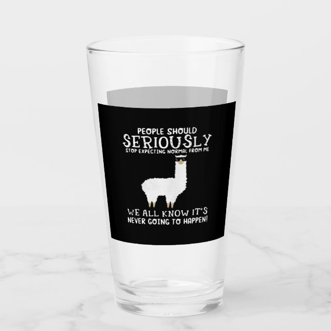 Llama-Geschenk| Die Menschen sollten Glas (Vorderseite)