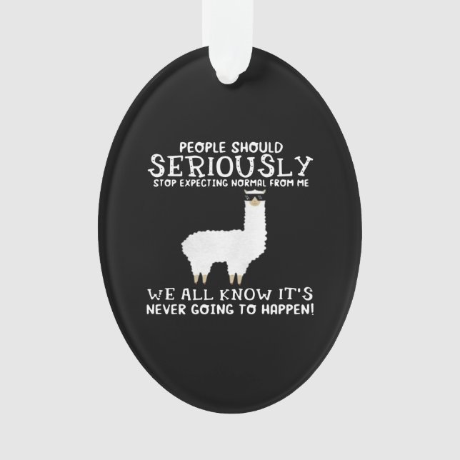 Llama-Geschenk| Die Menschen sollten Ornament (Vorderseite)