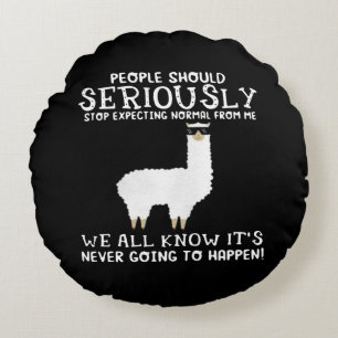 Llama-Geschenk  Die Menschen sollten Rundes Kissen