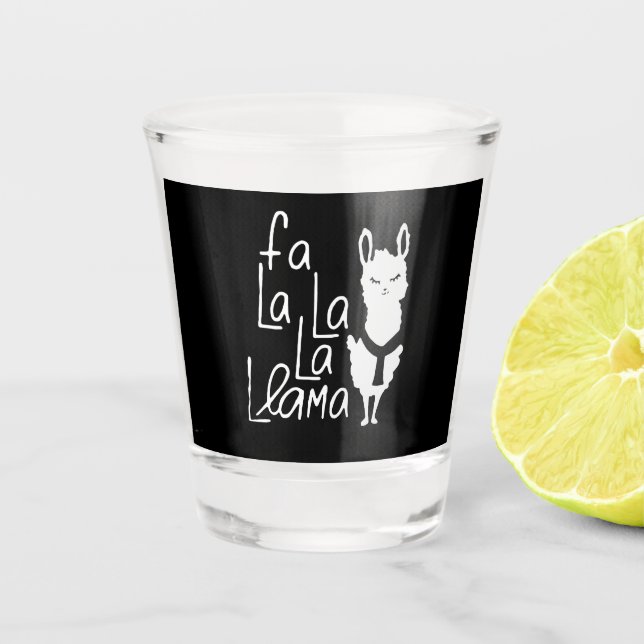 Llama-Geschenk| Lama Funny Schnapsglas (Vorderseite)