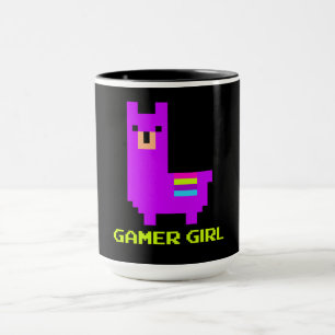 Llama-Geschenk  Niedlich Alpaca Llama Gamer Girl 8 Tasse