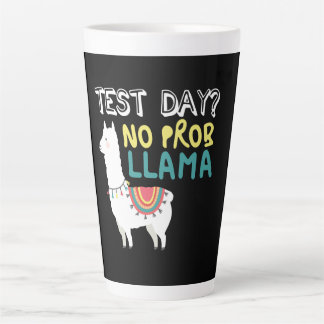 Llama-Geschenk| Test Day No ProbLlama Funny Costum Milchtasse