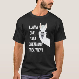 Llama gibt Ihnen eine Atembehandlung Atmung T T-Shirt