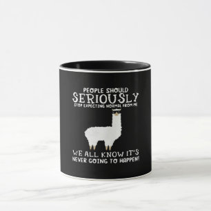 Llama Gift Die Menschen sollten ernsthaft Tasse