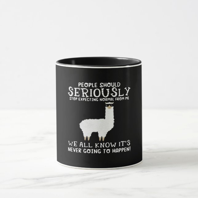 Llama Gift | Die Menschen sollten ernsthaft Tasse (Zentrum)