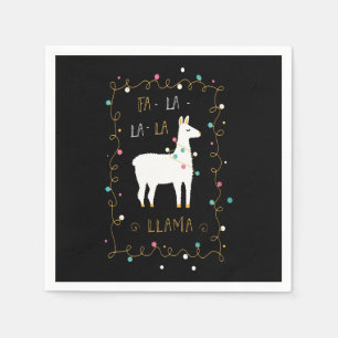 Llama Gift Llama Sing Funny Serviette