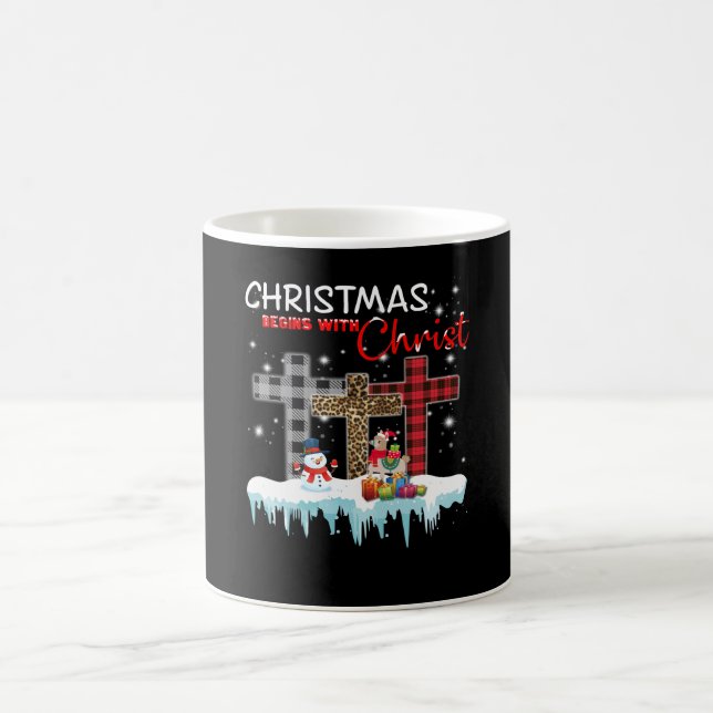 Llama Gift | Weihnachten beginnt mit Christus Kaffeetasse (Mittel)