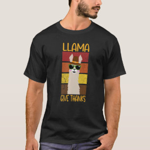 Llama Give danke Lamia Portrait Sunset T-Shirt