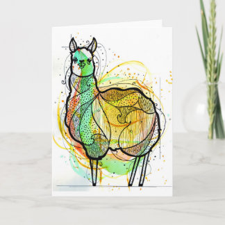Llama Greetings Card Karte