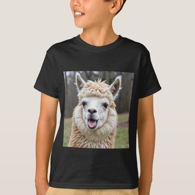 LLama Grinsen T-Shirt (Vorderseite)