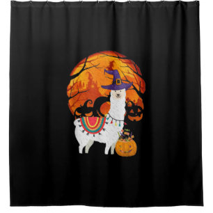 Llama Halloween-Kostüm für Kinder Llama Pumpki Duschvorhang