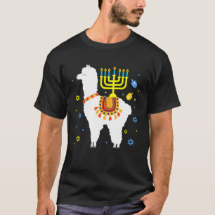 Llama Hanukkah Happy Hanukkah Llama Lover Chanukka T-Shirt