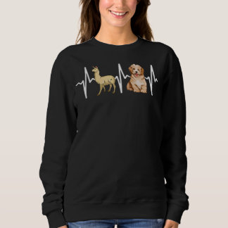 Llama Havanese Heartbeat Dog Sweatshirt