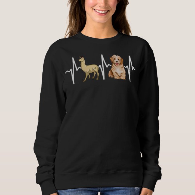 Llama Havanese Heartbeat Dog Sweatshirt (Vorderseite)