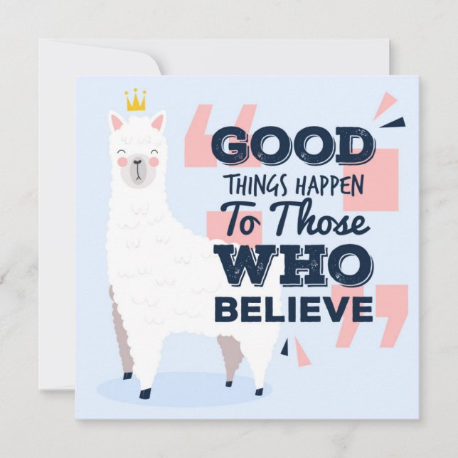 Llama Holiday Card Feiertagskarte (Vorderseite)