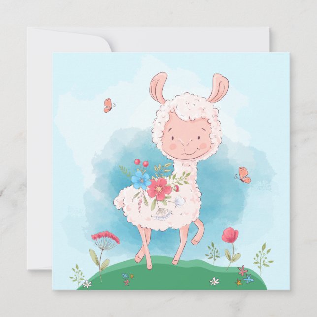 Llama Holiday Card Feiertagskarte (Vorderseite)