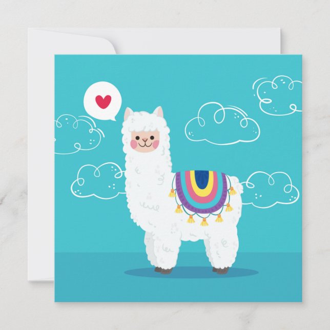 Llama Holiday Card Feiertagskarte (Vorderseite)