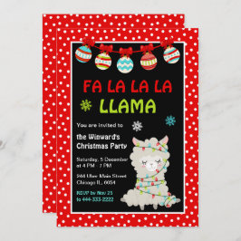 Llama Holiday Weihnachts-Party Einladung