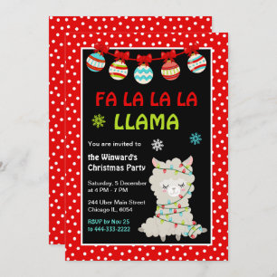 Llama Holiday Weihnachts-Party Einladung