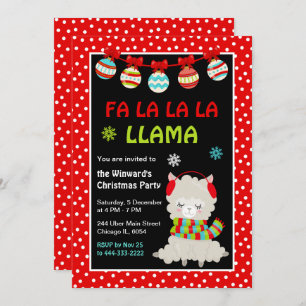 Llama Holiday Weihnachts-Party Einladung