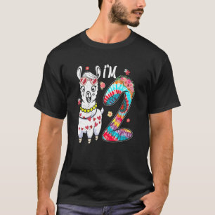 Llama Ich bin 2 Jahre alt Mädchen Thema 2. Geburts T-Shirt