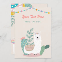 Llama jede Veranstaltung Einladung