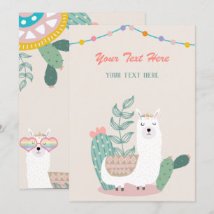 Llama jede Veranstaltung Einladung