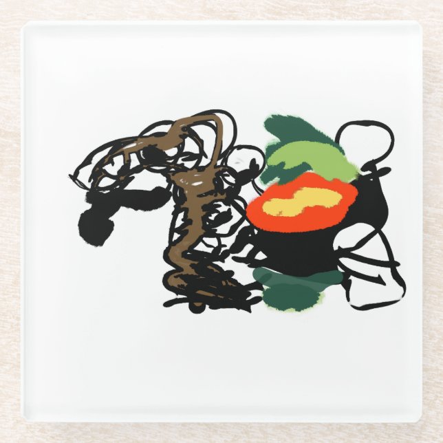 Llama joy glasuntersetzer (Vorderseite)