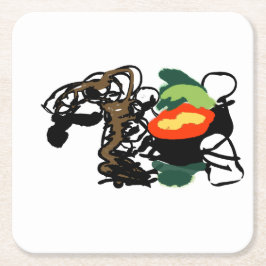 Llama joy rechteckiger pappuntersetzer