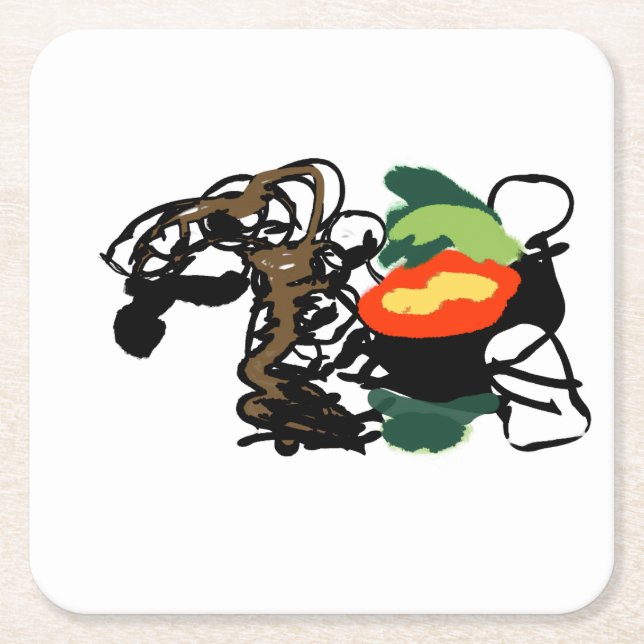 Llama joy rechteckiger pappuntersetzer (Vorderseite)